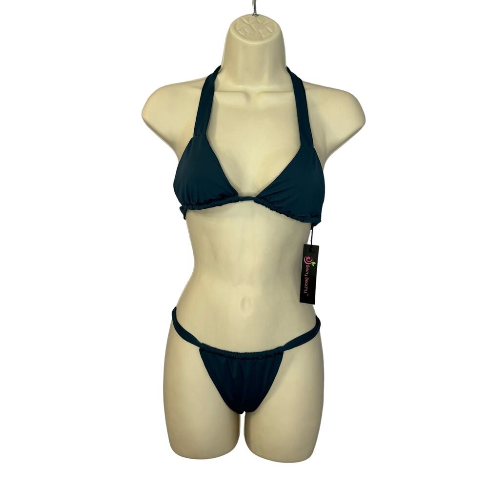 Berry Beachy Swim Set Wanderer Halter Top and Wanderer Slide Bottom XS